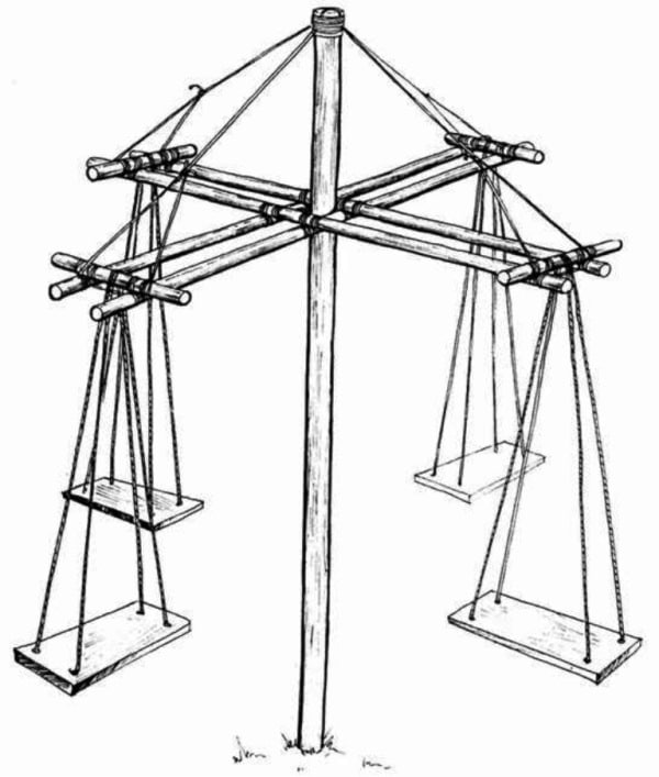 Merry-Go-Round BW merry go round