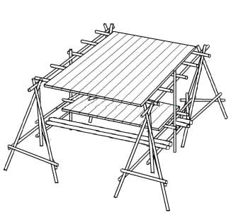 Πλατφόρμα με τρίποδα (υπερυψωμένο αντίσκηνο)