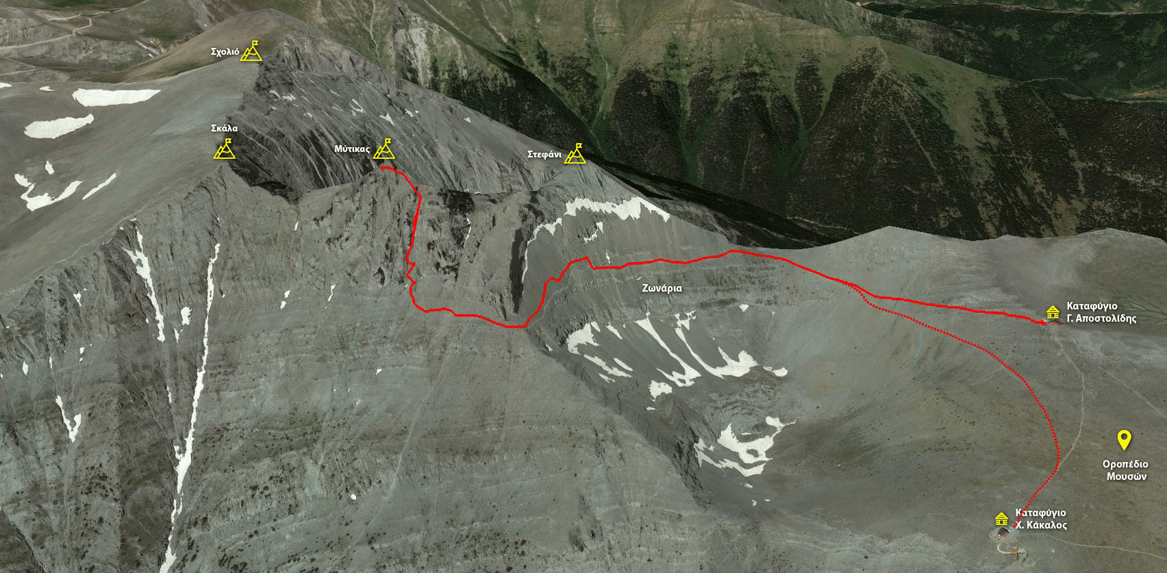 Όλυμπος : Οροπέδιο Μουσών Λούκι Μύτικας